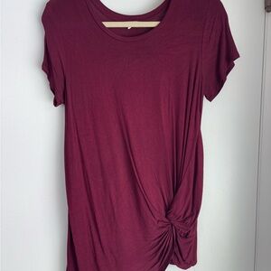 Westport Red Tie Front Short Sleeve Tee